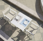 Кресло текстиленовое складное Magnani Regista, серебристый