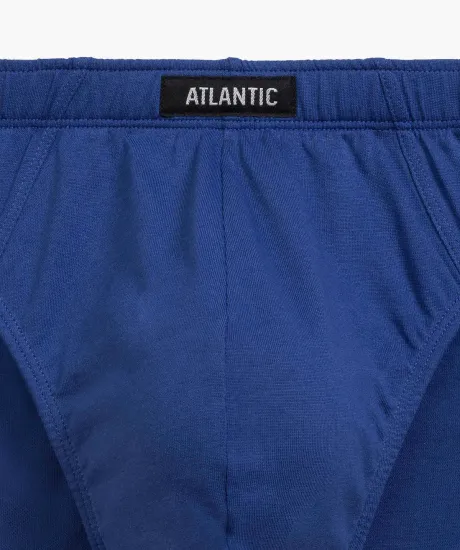 Мужские трусы (3шт) слипы спорт Atlantic 3MP-176, темно-синий + голубой + темно-синий