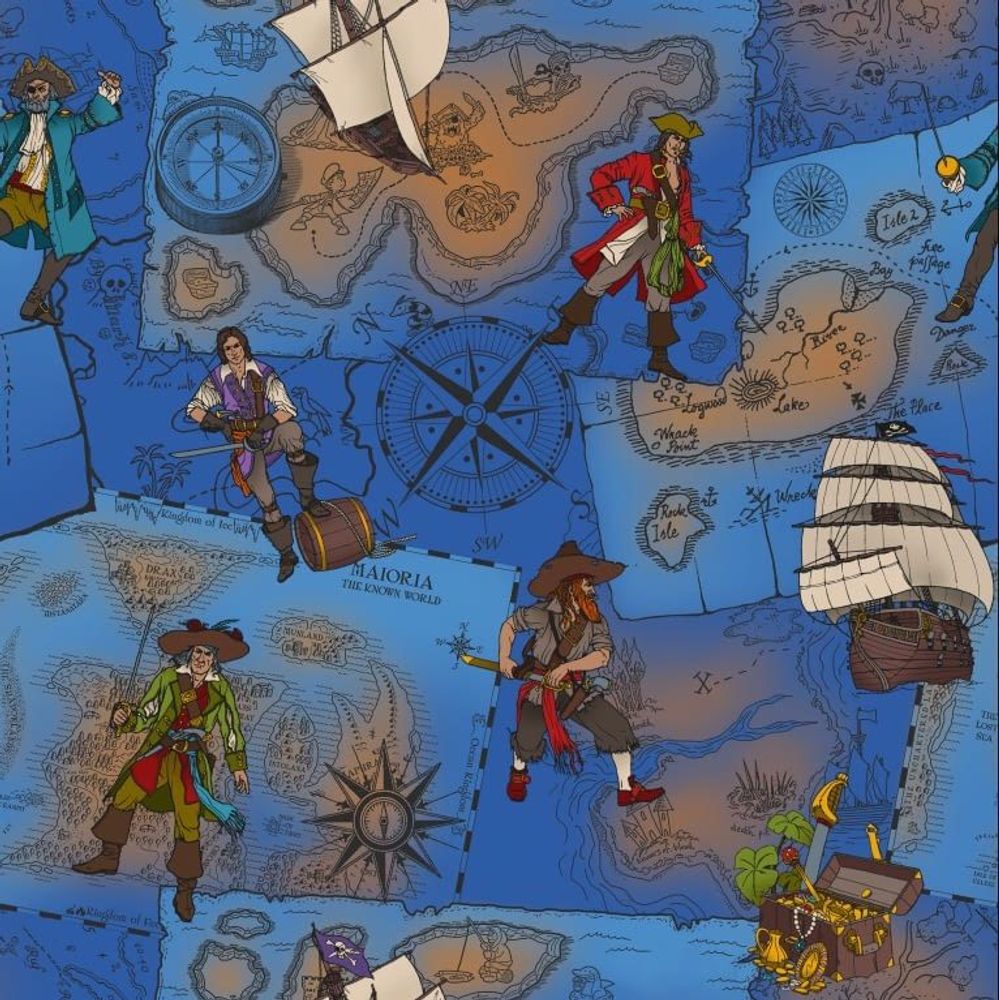 Микротекс Pirates blue (Пират блу)