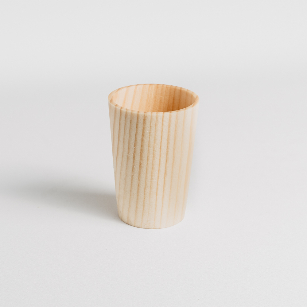 Набор деревянных рюмок 3 шт. из древесины кедра. R24