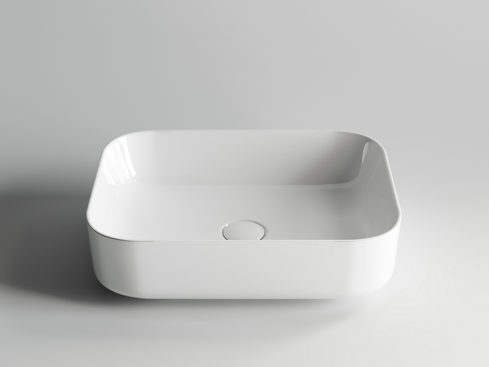 Умывальник чаша накладная прямоугольная Element 500x390x130мм