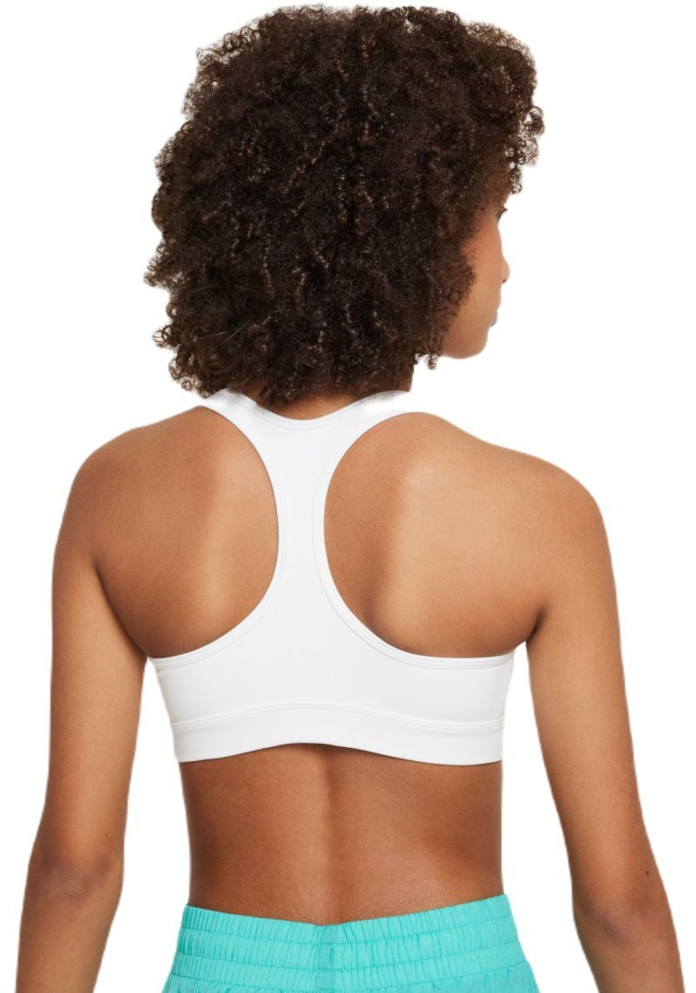 Топ для девочки теннисный Nike Girls Swoosh Sports Bra - white/pure platinum