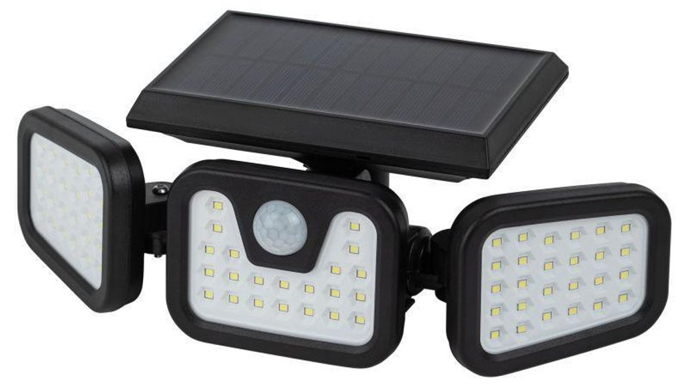 Светильник светодиодный ERAFS012-05 74LED 28.2х13х10.5см фасадный на солнечн. батарее с датчиком движения ЭРА Б0057601
