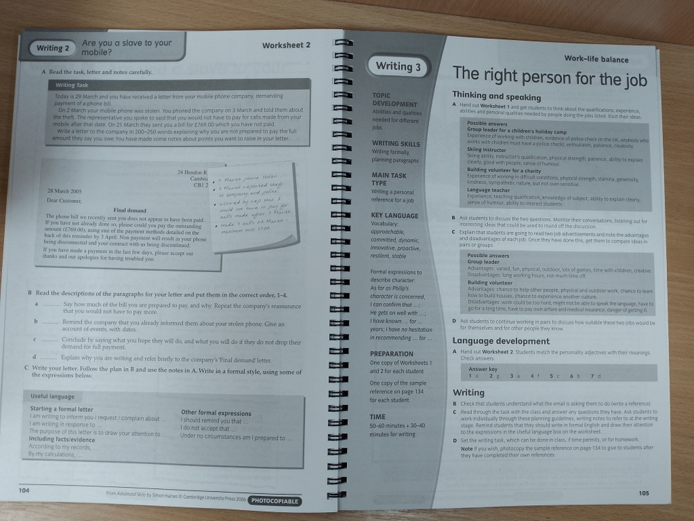 Advanced Skills Book and Audio CD Pack: A Resource Book of Advanced-Level Skills Activities (Cambridge Copy Collection) Spiral-bound – Audiobook