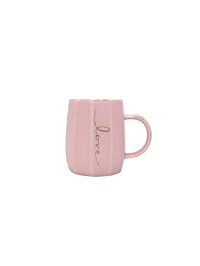 Кружка керамическая розовая 400 мл. (201525565-3)