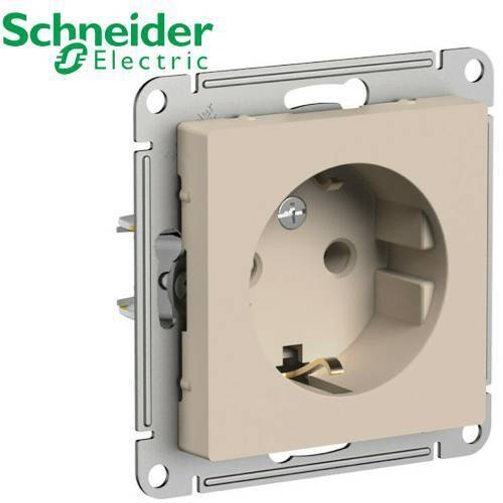 Розетка с/з (песочный) AtlasDesign Schneider ATN001243