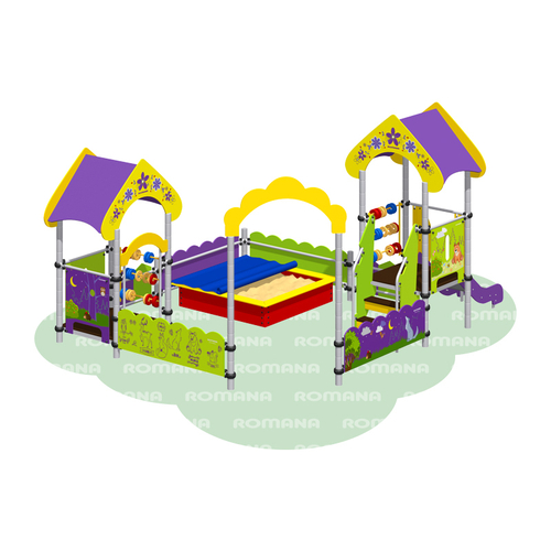 Песочный дворик «Полянка» с горкой Romana 109.15.00-01 (песочница с тентом)