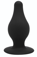 Черная средняя анальная пробка SileXD - 9,3 см. (Цвет: черный)