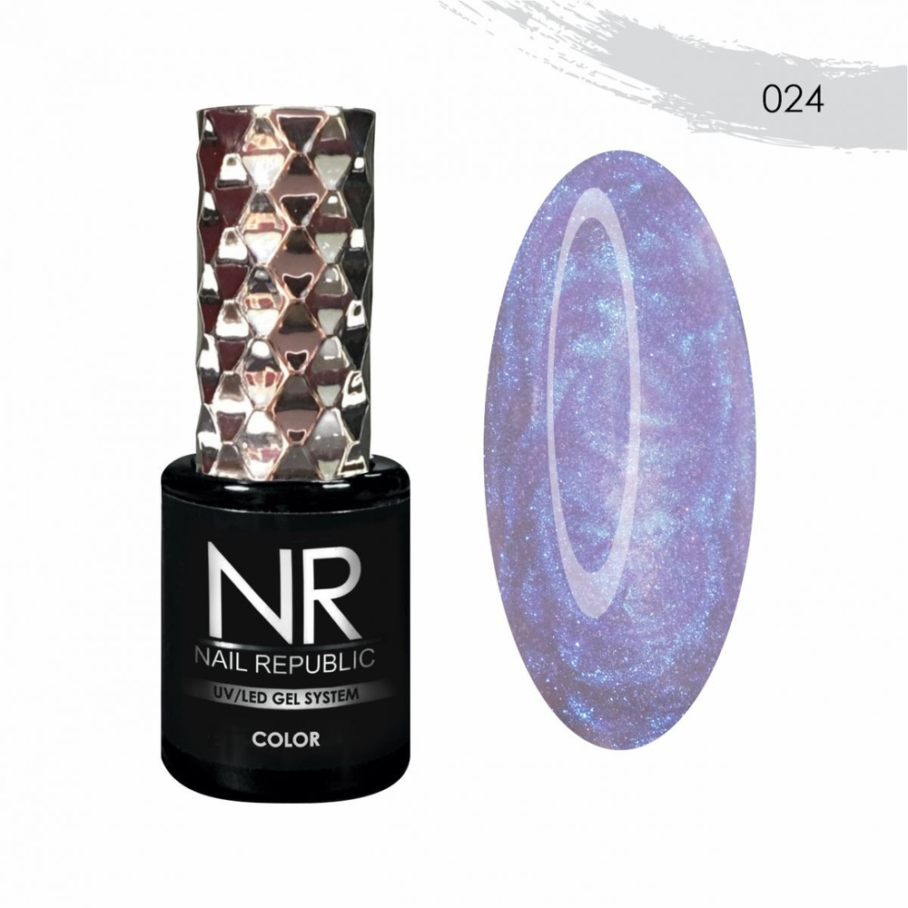 NR-024 Гель-лак, PEARL PRINT Жемчужно-сияющий (10 мл)