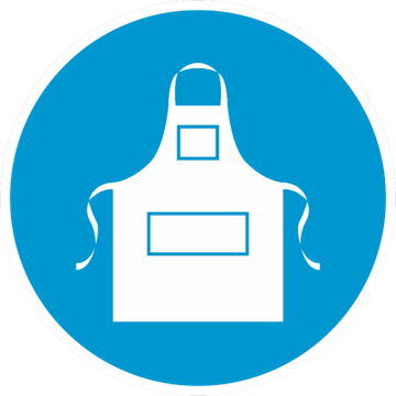 М17 "Работать в защитном фартуке"