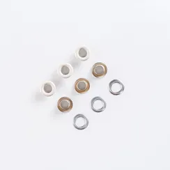 Люверсы металлические 5мм молочные (цветная эмаль), Греция