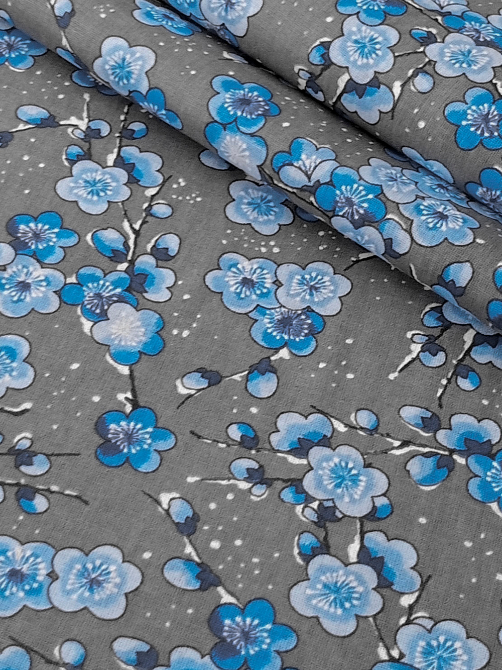 Ткань бязь плательная, рис. "Сакура", ширина 150 см, арт. 343