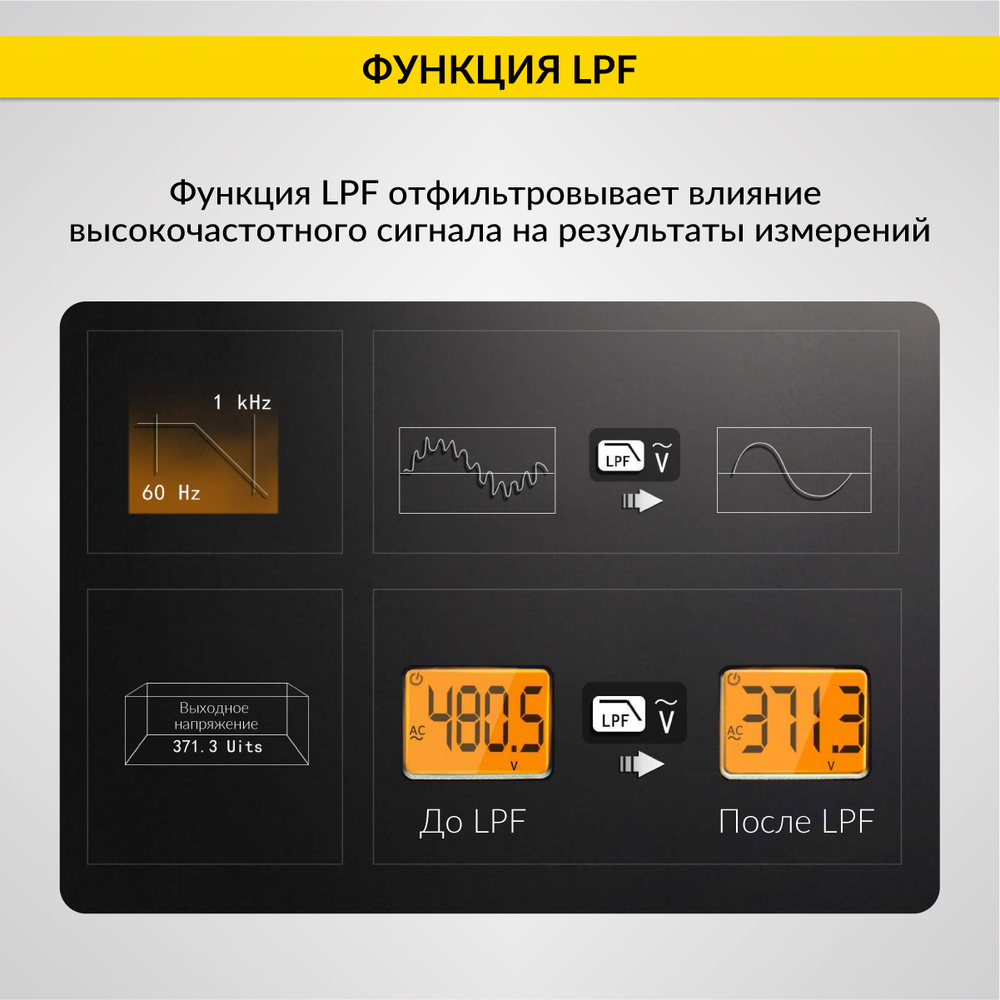 Токовые клещи постоянного/переменного тока 600A iCartool IC-M206D