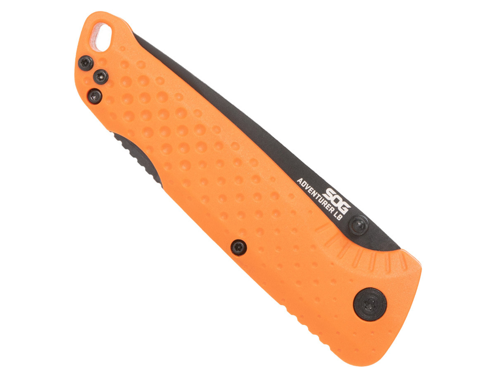 Нож складной SOG Adventurer LB Orange Black, сталь Cryo 5Cr15MoV, рукоять GRN, 60г, блистер