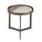 Круглый журнальный столик 2130/437-B из ореха и керамики