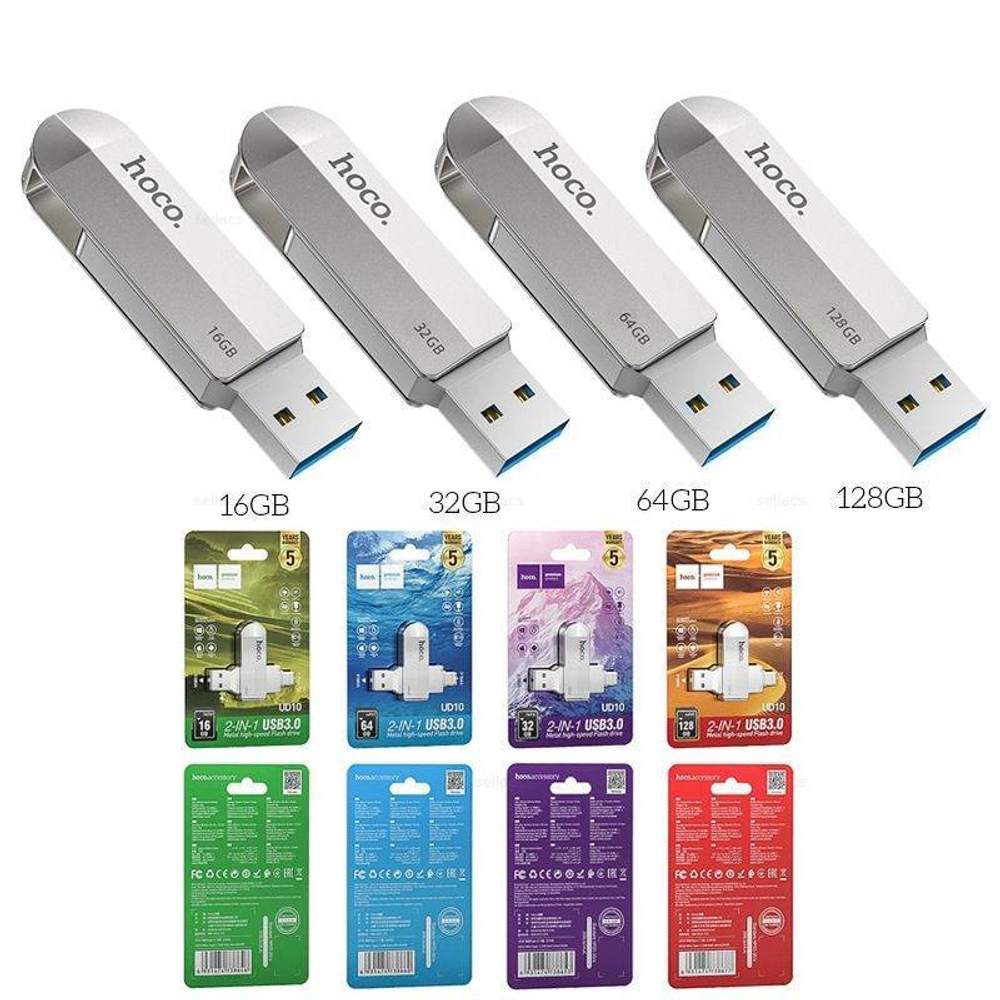 USB карта памяти HOCO UD10 64ГБ USB 3.0+ Type-C