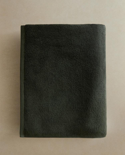 ZARA HOME МАХРОВОЕ БАННОЕ ПОЛОТЕНЦЕ, ЗЕЛЕНЫЙ