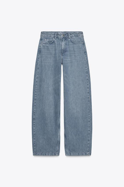 ZARA ДЖИНСЫ BAGGY СО СРЕДНЕЙ ПОСАДКОЙ, ИНДИГО