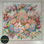 Декоративная гобеленовая салфетка Пасхальный букет 40х40 см