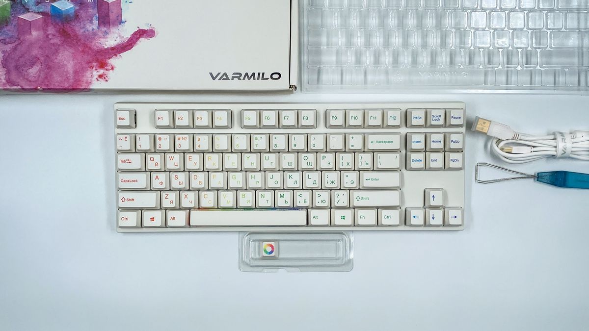 Varmilo VA87M Double Rainbow RGB Cherry MX Silent Red — купить на сайте ...