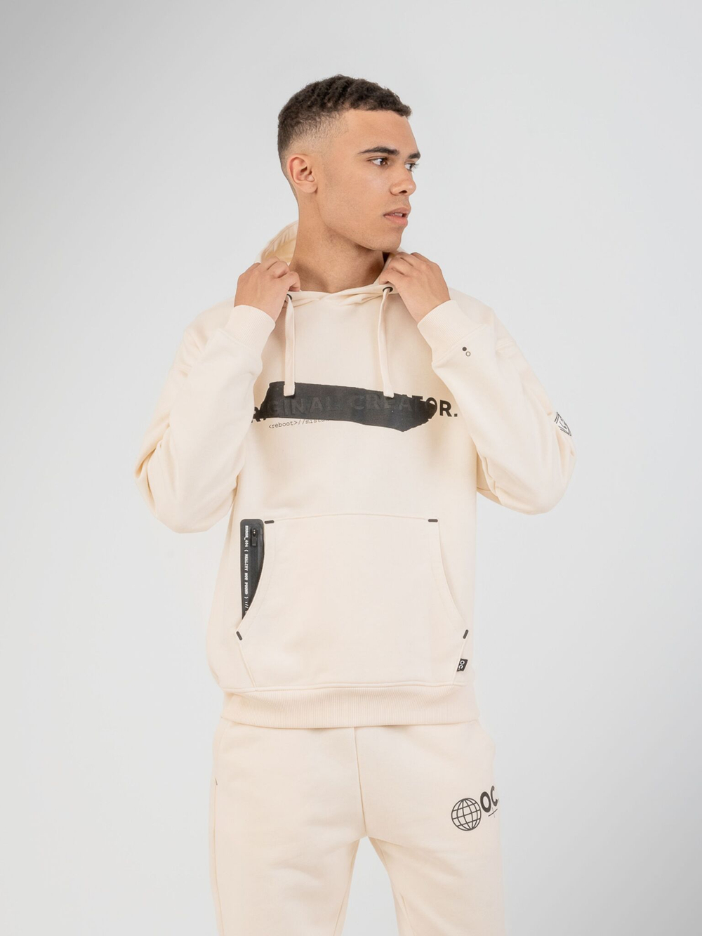 Худи мужское ORIGINAL CREATOR ERROR_404 HOODIE, Молочный