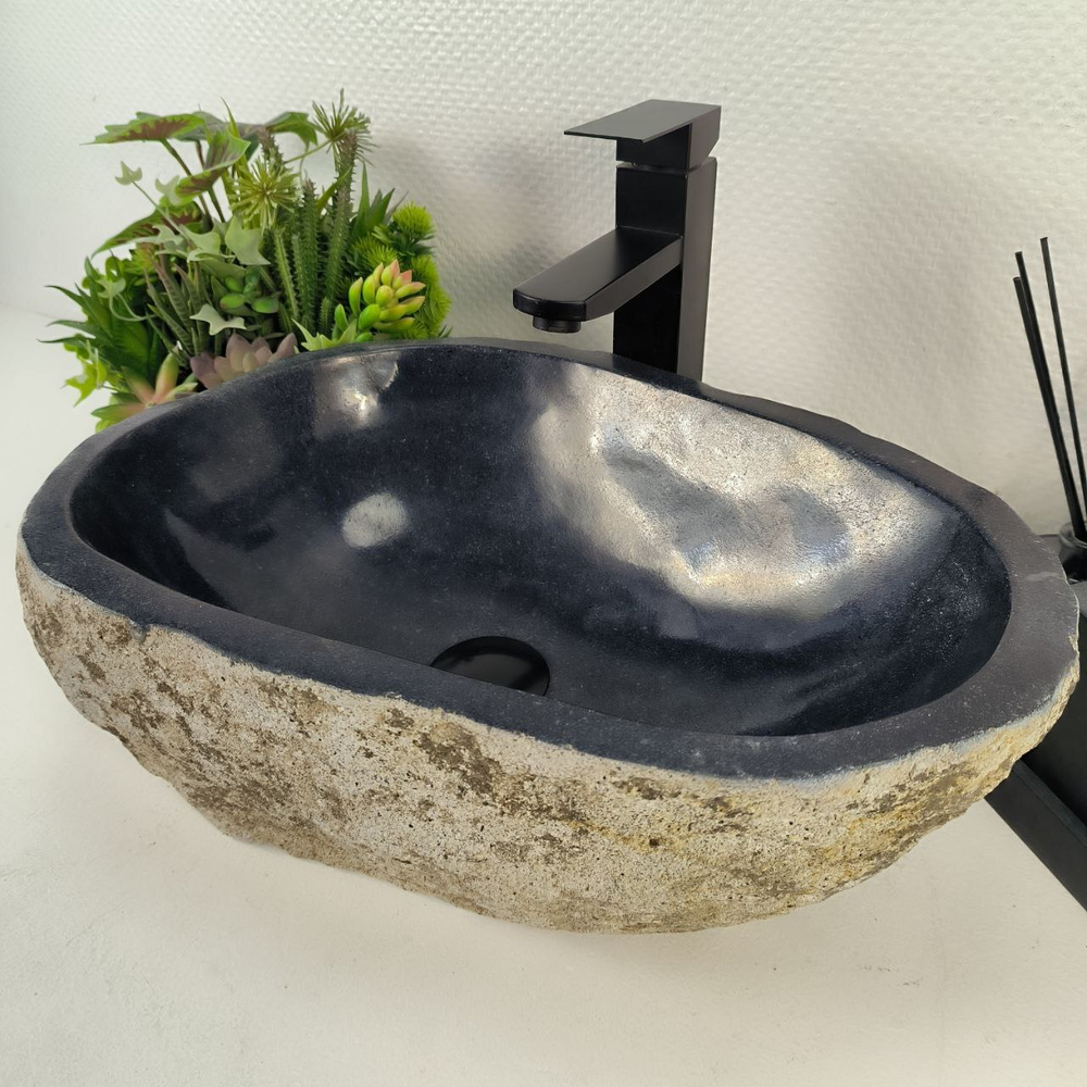 Раковина из речного камня RS-64927 47*33*16 0856