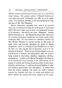 Manual instruction; woodwork. (the English sloyd) | S Barter