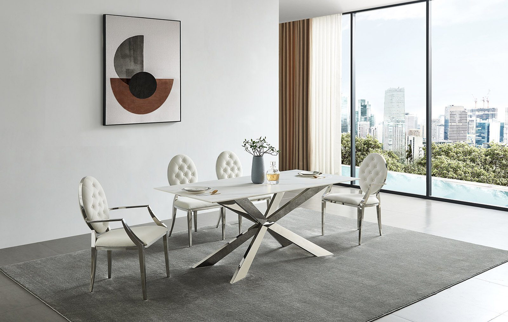 Стул Y110B бежевый бархат