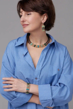 Mosaic Enamel multi Серьги арт.0890