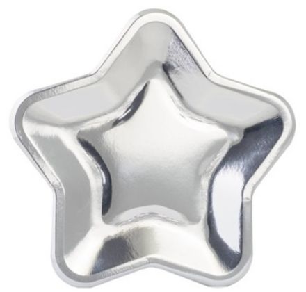 Тарелки "Звезды серебро" 23 см