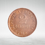 Portugal, 2 Centavos, 1918, VF