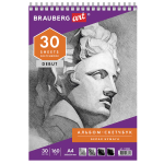 Скетчбук 205х290 мм, 30 л., гребень "DEBUT" (BRAUBERG)