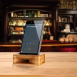 Настольная подставка для телефона с усилителем звука, бамбук