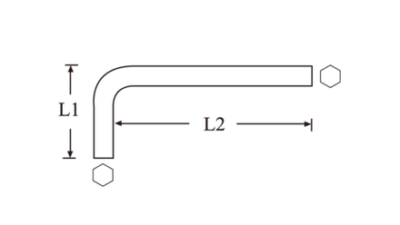 1764M03.0 ключ шестигранный М03, 63 мм, HRC 60