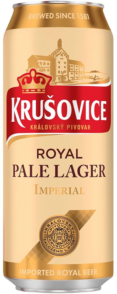 Пиво Крушовице Пейл Лагер Империал / Krusovice Pale Lager Imperial 0.5 - банка
