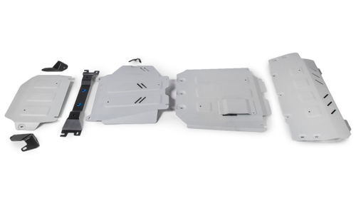 Защита радиатора, картера, КПП и РК Rival для Mercedes-Benz G-klasse W464 (V - 2.9D (249 л.с.); 4.0 (421/585 л.с.)) 2018-н.в., штампованная, алюминий 3.8 мм, с крепежом, 4 части, K333.3946.1