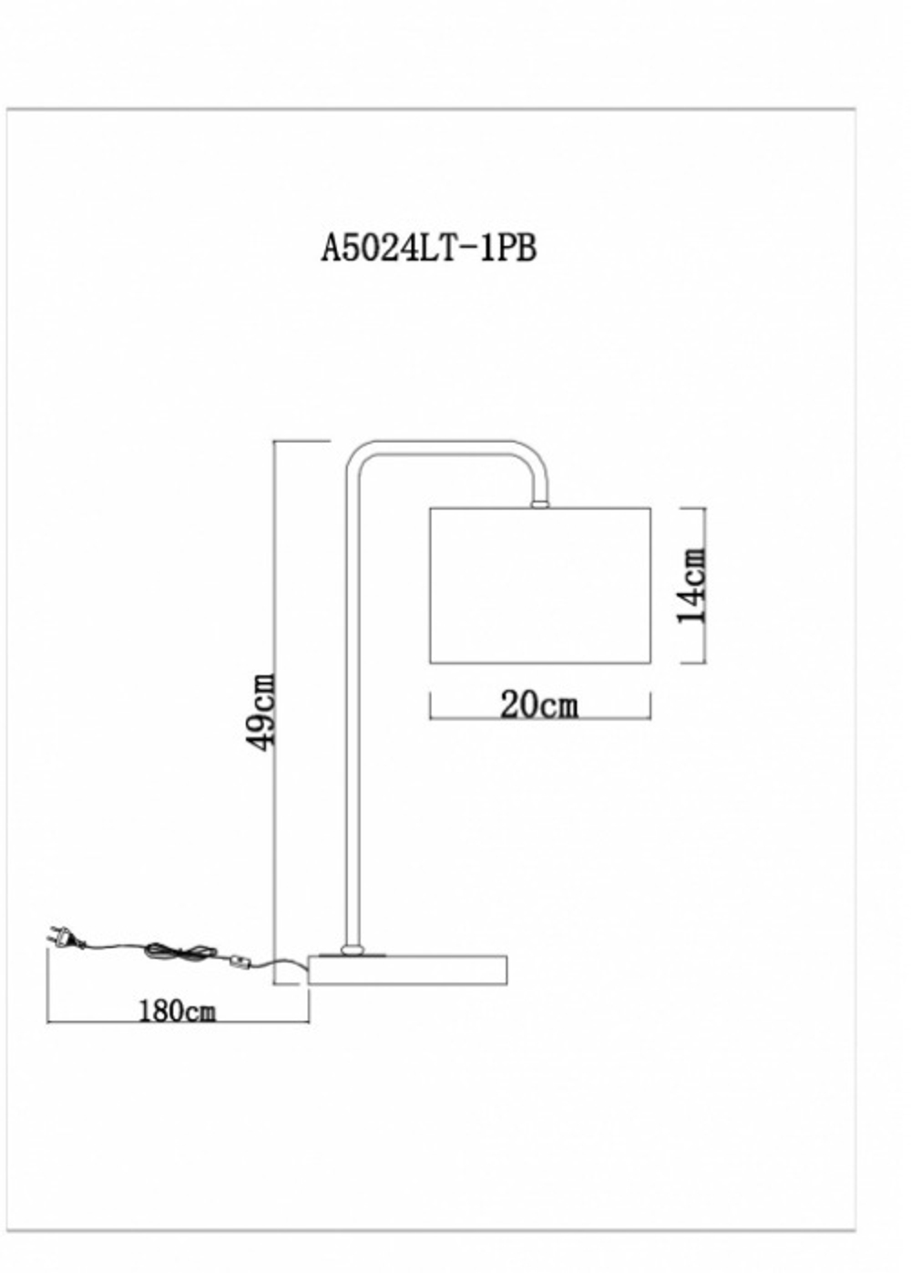 Настольная лампа Arte Lamp RUPERT A5024LT-1PB