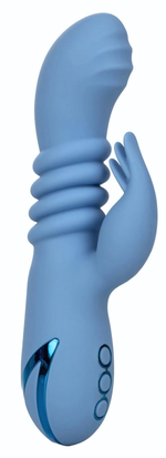 Голубой вибромассажер-кролик Santa Cruz Coaster (Цвет: голубой)