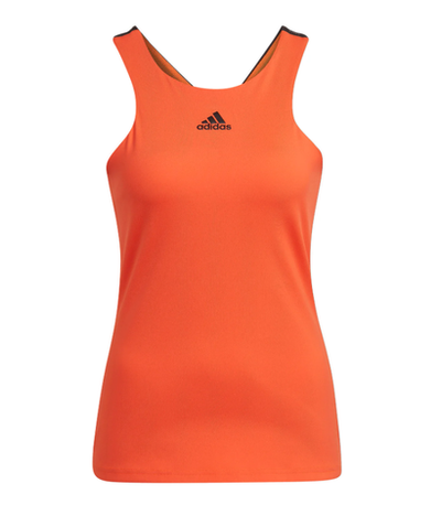 Женский топ теннисный Adidas Y-Tank W - impact orange/black