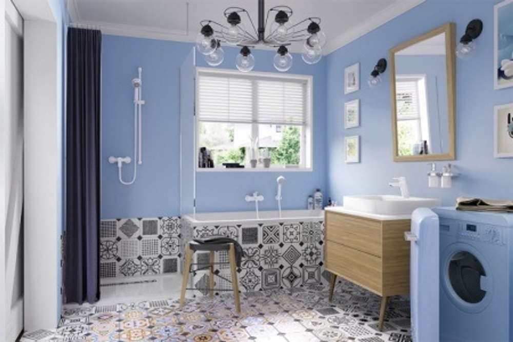 Смеситель для ванны и душа Kludi Pure&Easy однорычажный, белый (376819165)