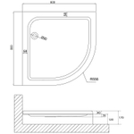 Акриловый поддон для душа Niagara Nova 80x80 NG-80-80 RUS Белый