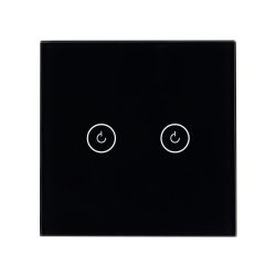 Выключатель сенсорный SWT-OMALI-S02-ZB-BK (250V, 10A, Zigbee) (Arlight, Стекло) 050040