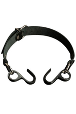 Распорки для рта на кожаном ремешке (черный с серебряным) (Цвет: черный с серебряным)