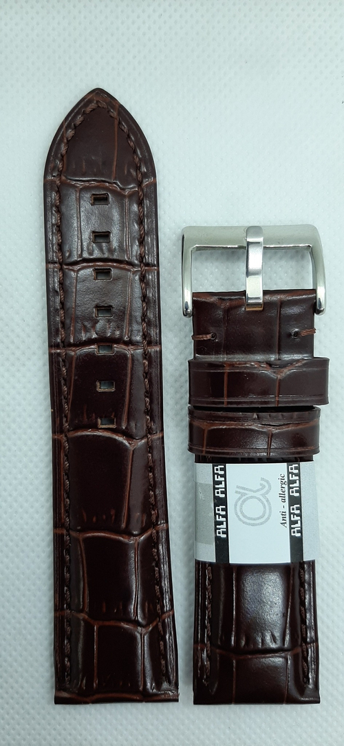 РЕМЕНЬ КОЖАНЫЙ 20мм ТЕМНО-КОРИЧНЕВЫЙ (B514.20.2)