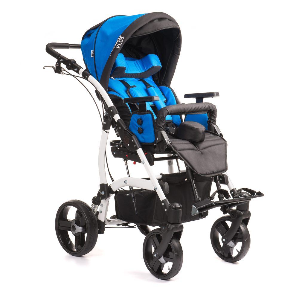 Кресло-коляска для детей с инвалидностью и ДЦП JUNIOR PLUS размер 2 до 40 кг с одеждой