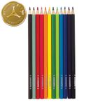 Карандаши цветные ЮНЛАНДИЯ "В ГОСТЯХ У БУКАШЕК", 12 цветов, классические заточенные, 181378