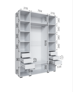 Шкаф с ящиками внутри без зеркала Бруклин 160Ш