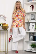 Блуза Маргоша (бежевая/цветы) Б13783-16М LT Collection