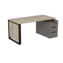 15СОУ-КЗ-ШД.1608 Стол рабочий на опорной угл тумбе, с ящ, с код замком (1660*884*750)