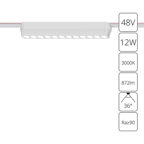 Трековый светодиодный светильник Arte Lamp Rapid A1154PL-1WH